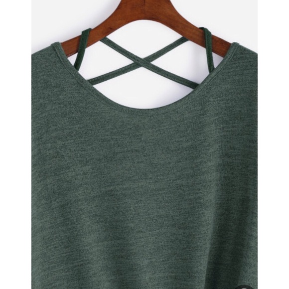 ‼️LAST ONE‼️ Criss Cross Tie Front T-Shirt - Picture 2 of 7